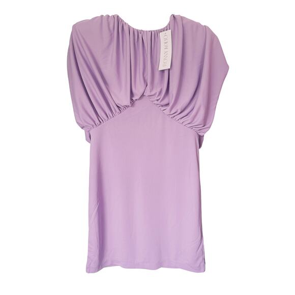 NWT Ronny Kobo Kelly Lavender Mini Dress Large Blouson Pastel Event Coquette - Picture 2 of 8